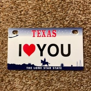 “l Love you” The Lone Star State mini license